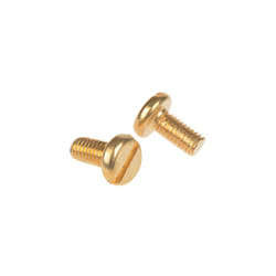 Rs Pro - Vis à métaux M3 à tête Cylindrique fendue en Laiton, 6mm ( Prix pour Sachet de 100 )