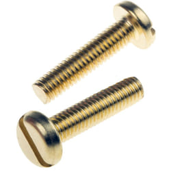 Vis à métaux Rs Pro M6 à tête Cylindrique fendue en Laiton, 25mm ( Prix pour Sachet de 100 )