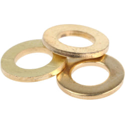 Rs Pro - Rondelle plate, M5, Laiton, 5.3mm x 10mm ( Prix pour Sachet de 250 )