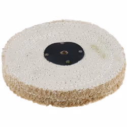 Diamètre = 152mm Type de roue = Disque de polissage Balais de polissage/finition en sisal. Balais en sisal non traité à coutu ...
