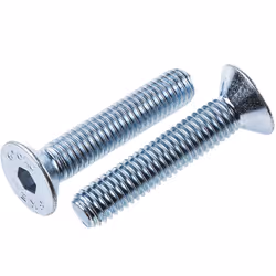 Taille de filetage = M8 Longueur = 40mm Forme de tête = Vis fraisée à tête creuse hexagonale Matériau = Acier Finition = Galv ...