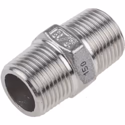 Raccord 1 = R 3/8" mâle Longueur = 1.26pouce Forme = Hexagonal Taille du filetage 1 = 3/8pouce Taille du filetage 2 = 3/8pouc ...