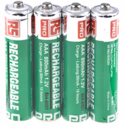 Capacité = 800mAh Type de terminaison = Standard Tension nominale = 1.2V Taille = AAA Chimie = NiMH Gamme de température de f ...