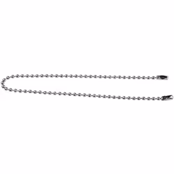Type de chaîne = Moulure Matériau = Laiton Finition = Chromé Diamètre de maille = 3.2mm Longueur = 300mm RS PRO Brass Chrome  ...