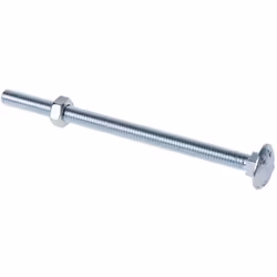 Longueur = 100mm Taille de filetage = M6 Qualité = 4.8 Matériau = Acier Type d'acier = Acier doux Finition = Galvanisé brilla ...