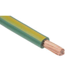 Fil de câblage, section 6 mm², 600 v Vert/Jaune Cuivre recuit, Maximum +70 °c, 25m ( Prix pour Bobine de 25 Mètres ) - Rs Pro