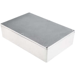 Boîtier Rs Pro en Fonte d'aluminium, 222.1 x 145.9 x 55.9mm, Argent, Blindé