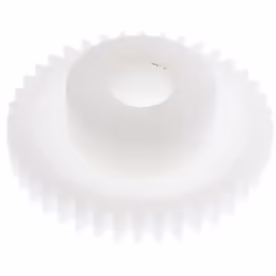 Module = 0.5 Nombre de dents = 40 Matériau = POM Diamètre d'alésage = 5mm Diamètre du moyeu = 12mm Diamètre Primitif = 20mm L ...