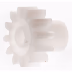 Module = 0.8 Nombre de dents = 12 Matériau = POM Diamètre d'alésage = 3mm Diamètre du moyeu = 6mm Diamètre Primitif = 9.6mm L ...