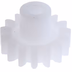 Module = 0.8 Nombre de dents = 15 Matériau = POM Diamètre d'alésage = 3mm Diamètre du moyeu = 6mm Diamètre Primitif = 12mm La ...