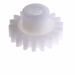 Module = 0.8 Nombre de dents = 18 Matériau = POM Diamètre d'alésage = 4mm Diamètre du moyeu = 8mm Diamètre Primitif = 14.4mm ...