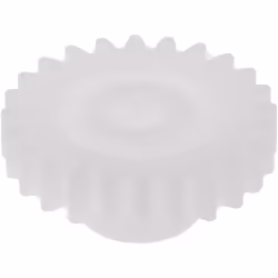 Module = 0.8 Nombre de dents = 24 Matériau = POM Diamètre d'alésage = 5mm Diamètre du moyeu = 10mm Diamètre Primitif = 19.2mm ...