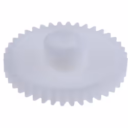 Module = 0.8 Nombre de dents = 40 Matériau = POM Diamètre d'alésage = 6mm Diamètre du moyeu = 12mm Diamètre Primitif = 32mm L ...