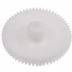 Module = 0.8 Nombre de dents = 60 Matériau = POM Diamètre d'alésage = 6mm Diamètre du moyeu = 14.5mm Diamètre Primitif = 48mm ...