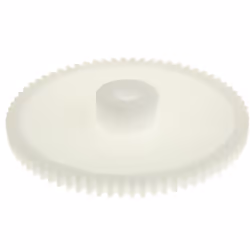 Module = 0.8 Nombre de dents = 72 Matériau = POM Diamètre d'alésage = 6mm Diamètre du moyeu = 15.5mm Diamètre Primitif = 57.6 ...