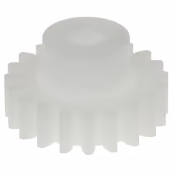 Module = 1 Nombre de dents = 20 Matériau = POM Diamètre d'alésage = 5mm Diamètre du moyeu = 11.7mm Diamètre Primitif = 20mm L ...