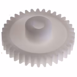 Module = 1 Nombre de dents = 36 Matériau = POM Diamètre d'alésage = 6mm Diamètre du moyeu = 14mm Diamètre Primitif = 36mm Lar ...
