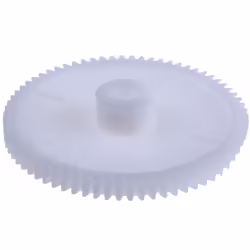 Module = 1 Nombre de dents = 70 Matériau = POM Diamètre d'alésage = 8mm Diamètre du moyeu = 18mm Diamètre Primitif = 70mm Lar ...