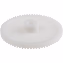 Module = 1 Nombre de dents = 72 Matériau = POM Diamètre d'alésage = 8mm Diamètre du moyeu = 18mm Diamètre Primitif = 72mm Lar ...