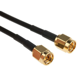 Câble coaxial RG174/U RS PRO, Avec connecteur SMA à contact mâle Noir, 520mm, MIL-STD-348A ( Prix pour 1 )