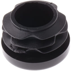 Embout de tube rond Noir, Diamètre de tube de 25.4mm ( Prix pour Sachet de 100 )
