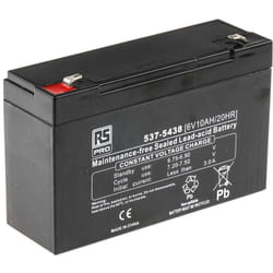 Batterie au plomb étanche Rs Pro 6V 10Ah cyclique ( Prix pour 1 )