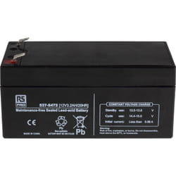 Rs Pro - Batterie au plomb étanche 12V 3.2Ah cyclique ( Prix pour 1 )