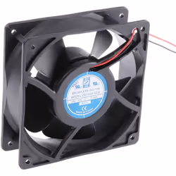 Dimensions = 120 x 120 x 38mm Fonctionnement V c.c. ou V c.a. = c.c. Largeur = 120mm Profondeur = 38.5mm Débit d'air = 124m³/ ...