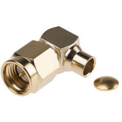 Connecteur coaxial Rs Pro Mâle à angle droit, raccordement a souder 50O Montage sur câble ( Prix pour 1 )