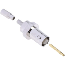 Rs Pro - Connecteur coaxial Femelle Droit, raccordement a sertir 50O Montage sur câble ( Prix pour 1 )