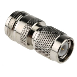 Adaptateur RF Fiche TNC vers Prise Type N, Droit, 50O, 11GHz Coaxial, Nickel ( Prix pour 1 )