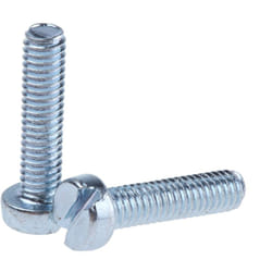 Rs Pro - Vis à métaux M4 à tête Cylindrique fendue en Acier, 16mm ( Prix pour Sachet de 100 )