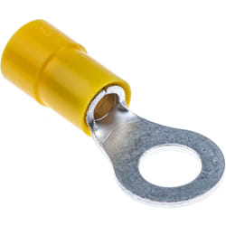 Cosses à œillet Rs Pro Isolé, Jaune, 6mm², M6, 12mm