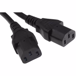 Connecteur A = C13 x 2, CEI Connecteur B = CEE 7/7, Schuko Longueur = 2.4m Courant = 10 A Couleur de gaine = Noir Tension = 2 ...