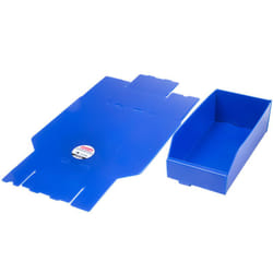 Bac de rangement RS PRO Bleu, 100mm x 150mm x 300mm ( Prix pour Boîte de 25 )