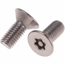 Longueur = 12mm Taille de filetage = M5 Forme de tête = Plat Type d'entrainement = Hexagonal de sécurité Matériau = Acier Ino ...