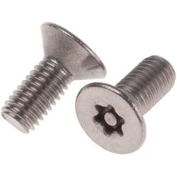 Rs Pro - Vis de sécurité inviolable, M5 x 12mm, tête plate, en Acier Inoxydable A2 304 ( Prix pour Sachet de 50 )