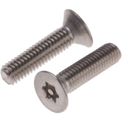Rs Pro - Vis de sécurité inviolable, M6 x 25mm, tête plate, en Acier Inoxydable A2 304 ( Prix pour Sachet de 50 )