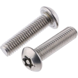 Vis de sécurité inviolable, M5 x 20mm, tête Bouton, en Acier Inoxydable A2 304 ( Prix pour Sachet de 50 )