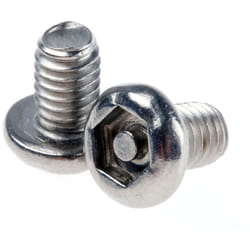 Rs Pro - Vis de sécurité inviolable, M4 x 6mm, tête Bouton, en Acier Inoxydable A2 304 ( Prix pour Sachet de 100 )