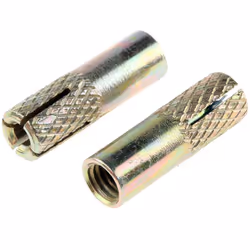 Taille de filetage = M6 Type = Chevilles à frapper Longueur = 25mm Diamètre de trous de fixation = 8mm Matériau = Acier Le po ...