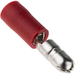 Rs Pro - Cosse cylindrique à sertir Isolé Mâle, Rouge 16AWG 1.5mm² 22AWG 0.5mm²