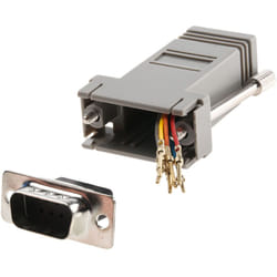 Rs Pro - Adaptateur Sub-D 9 Mâle vers RJ45 Femelle ( Prix pour 1 )