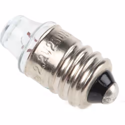 Tension = 2,2 V Base de la lampe = E10 Courant = 250 mA Diamètre = 10mm Longueur = 25 mm Couleur de lentille = Clair Luminosi ...