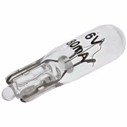 Tension = 6 V Base de la lampe = Wedge Courant = 80 mA Diamètre = 5mm Taille de la lampe = T1 1/2 Longueur = 20 mm Couleur de ...