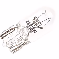 Tension = 24 V Base de la lampe = Wedge Courant = 83 mA Diamètre = 10.29mm Taille de la lampe = T3 1/4 Longueur = 27,7 mm Cou ...