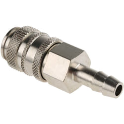 Raccord rapide pneumatique Rs Pro Tuyau cannelé vers Mâle 6mm en Laiton ( Prix pour 1 )