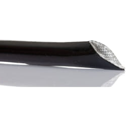 Rs Pro - Gaine Tressée 8mm Noir en Caoutchouc silicone, 1m ( Prix pour 1 )