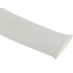 Gaine Tressée 25mm RS PRO, Naturel en Fibre de verre, 5m ( Prix pour sachet de 5 Mètres )