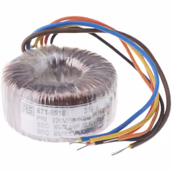 Tension au primaire = 230V c.a. Tension au secondaire = 2 x 6V c.a. Puissance = 15VA Nombre de sorties = 2 Courant au seconda ...